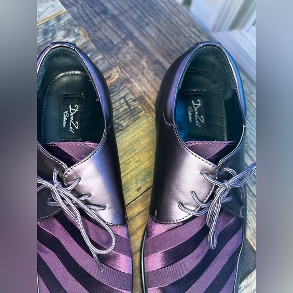Den Zel Collection Boys Plum/Purple Lace-up Dress Shoe (MB1) main image 4